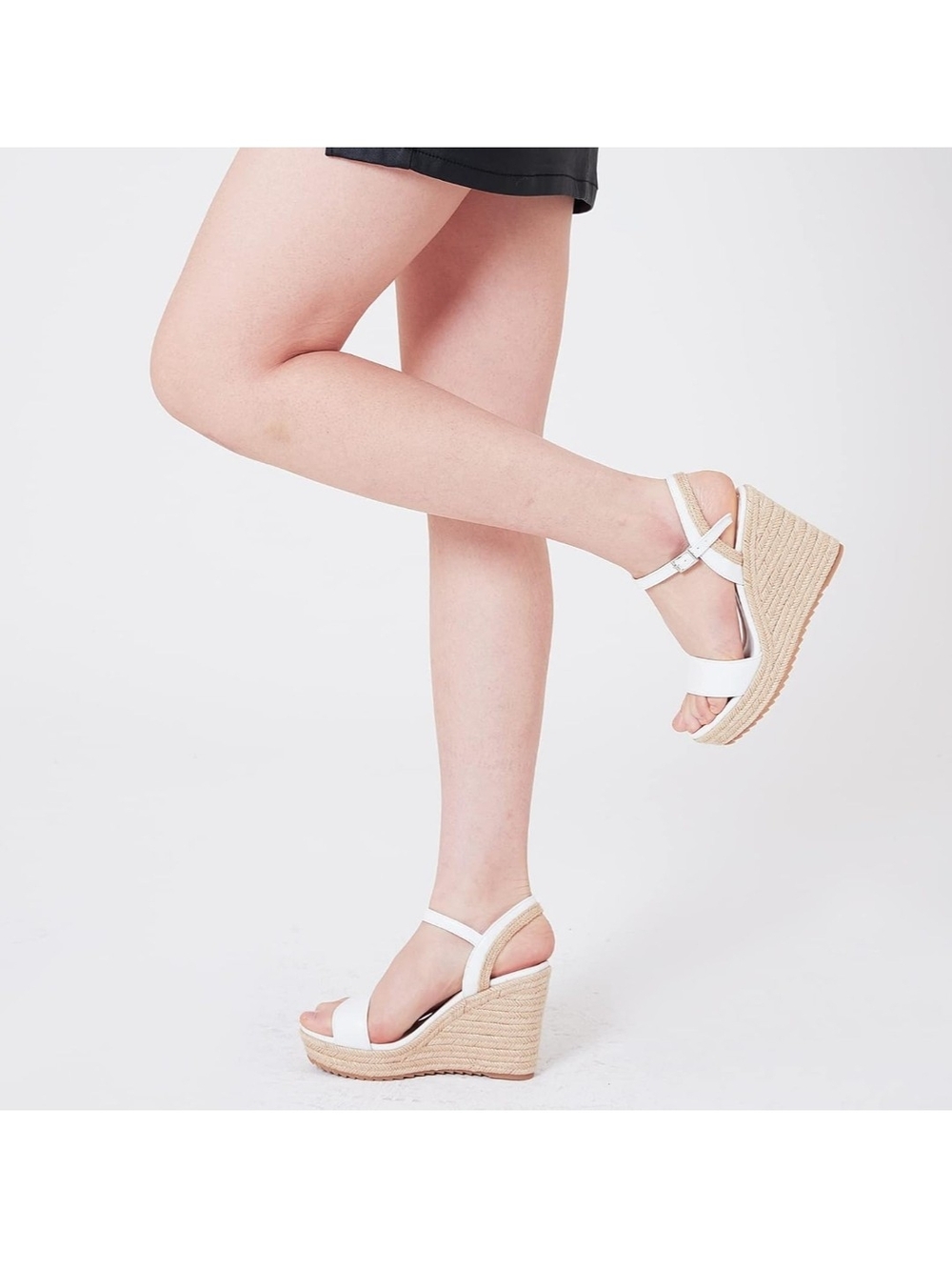 Wedge Espadrille Sandals in White